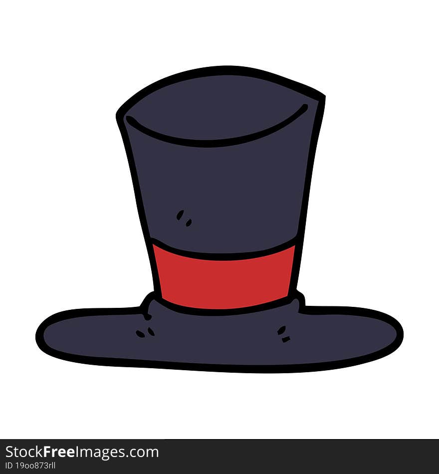 Cartoon Doodle Top Hat