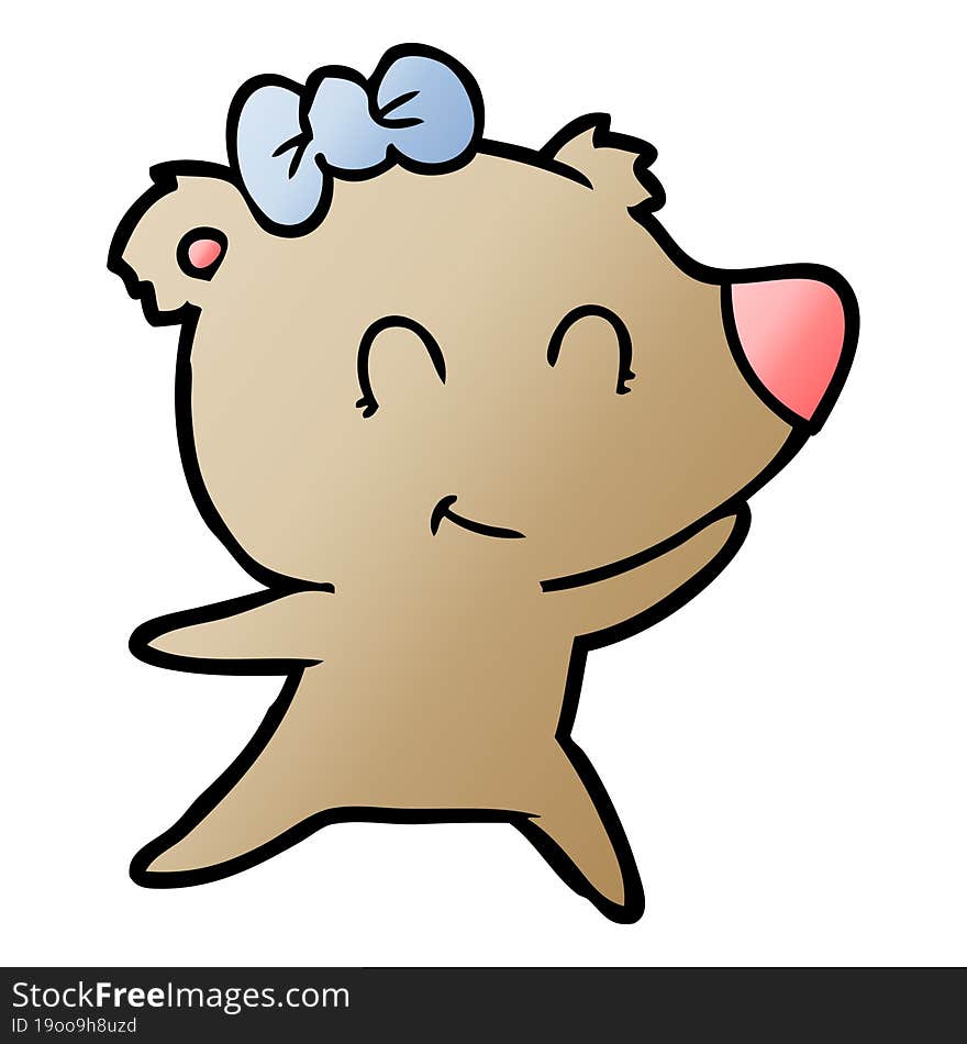 female bear cartoon. female bear cartoon