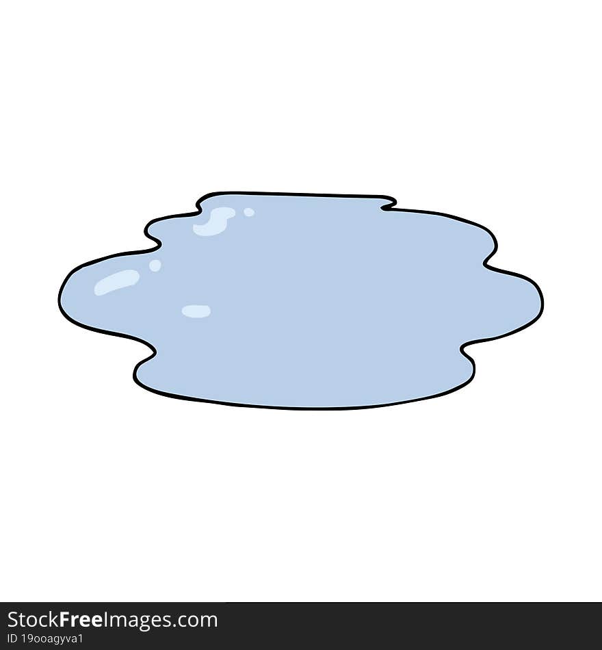 cartoon puddle of water