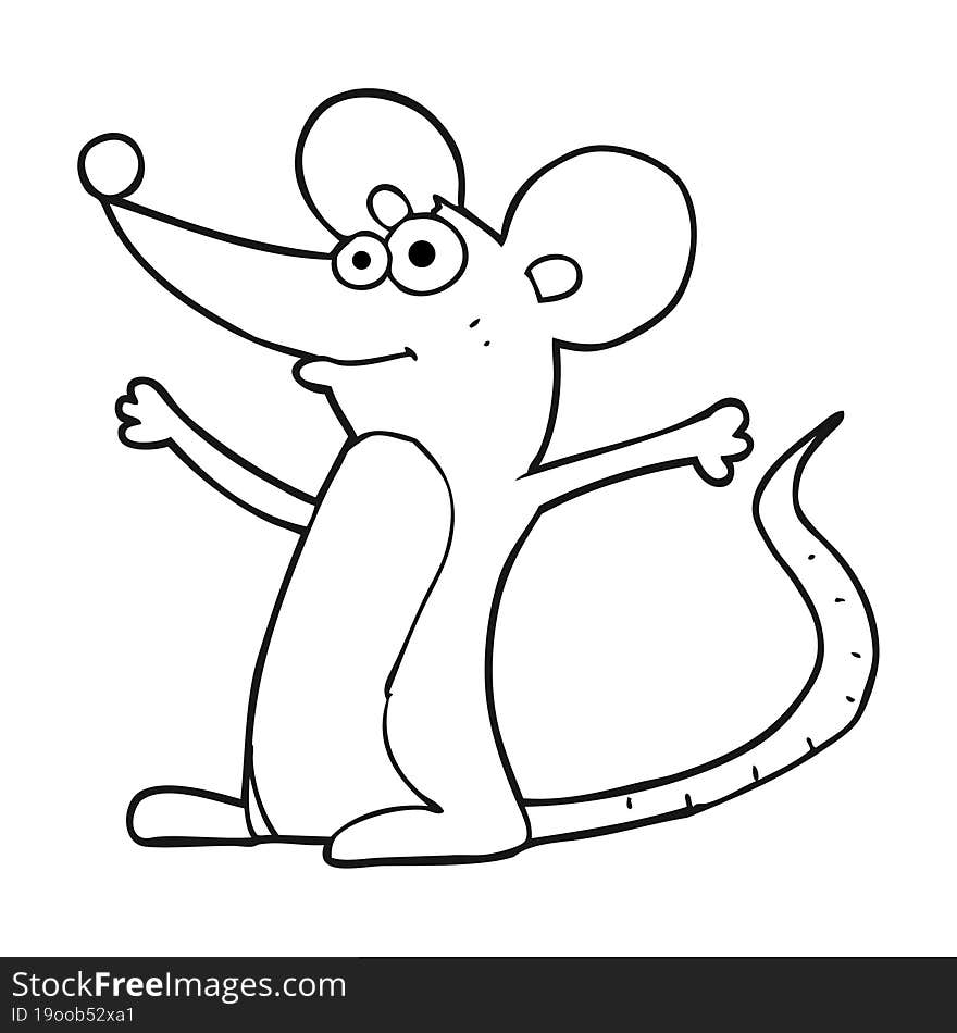 black and white cartoon mouse