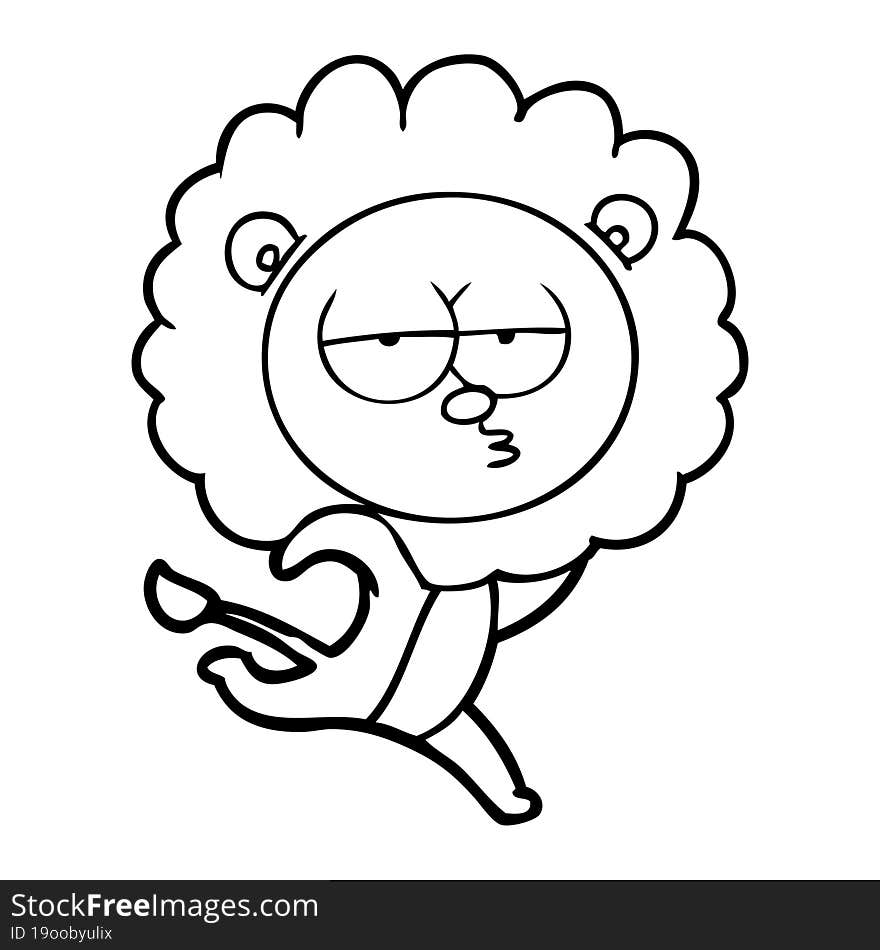 cartoon running lion. cartoon running lion