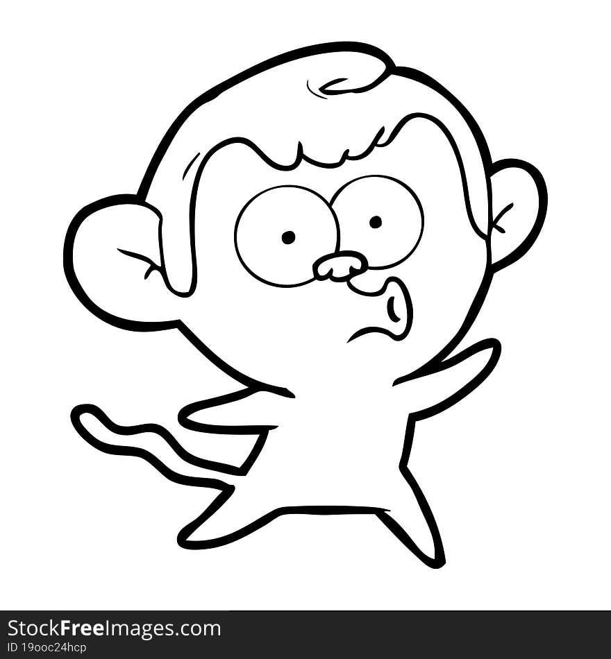 cartoon surprised monkey. cartoon surprised monkey