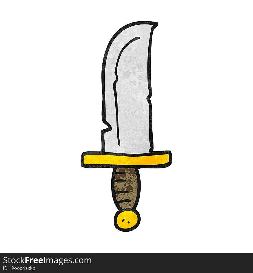 textured cartoon knife