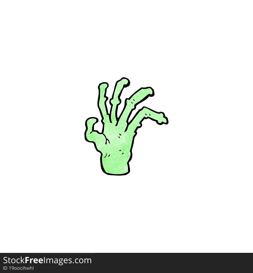 Cartoon Spooky Zombie Hand