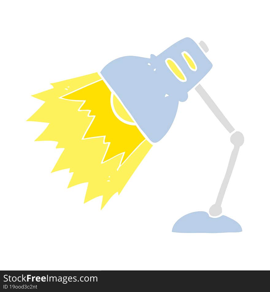 flat color illustration of shining lamp. flat color illustration of shining lamp