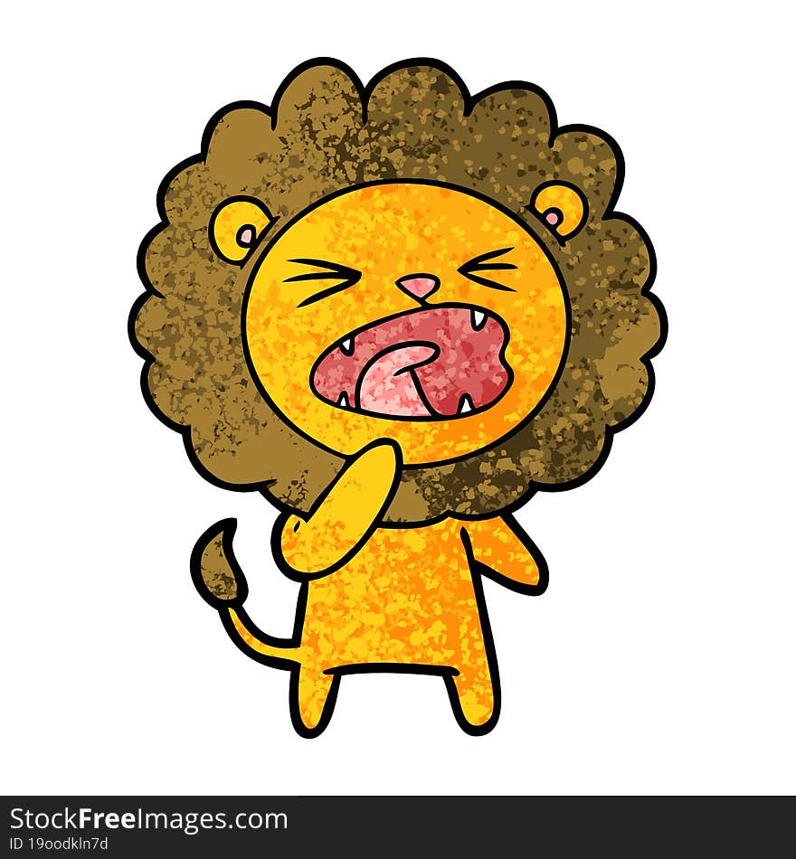 cartoon angry lion. cartoon angry lion