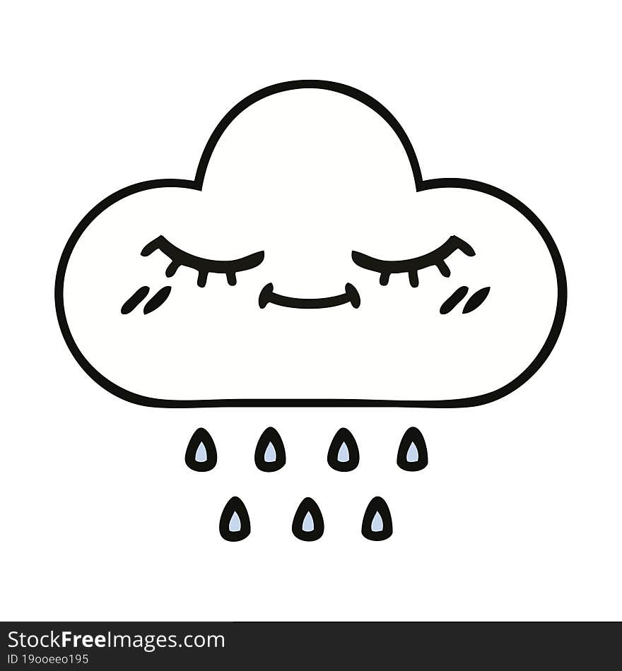 cute cartoon rain cloud