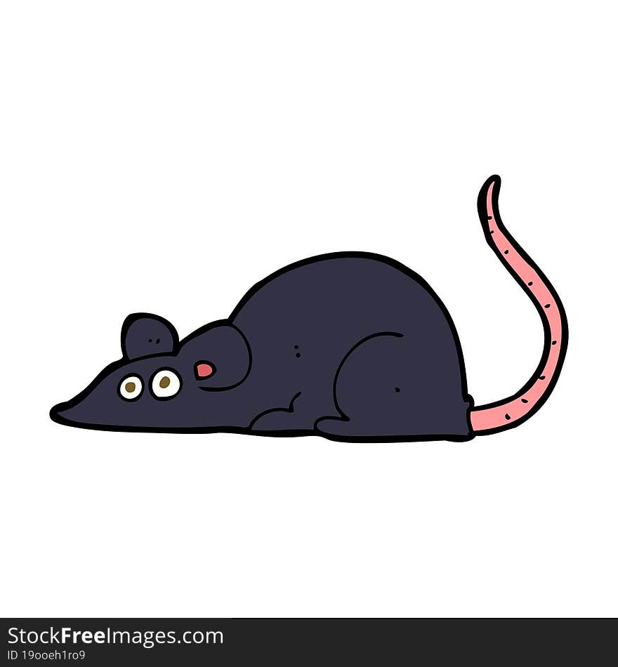 cartoon black rat