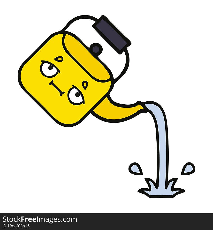 Cute Cartoon Pouring Kettle