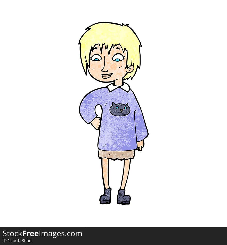 cartoon woman