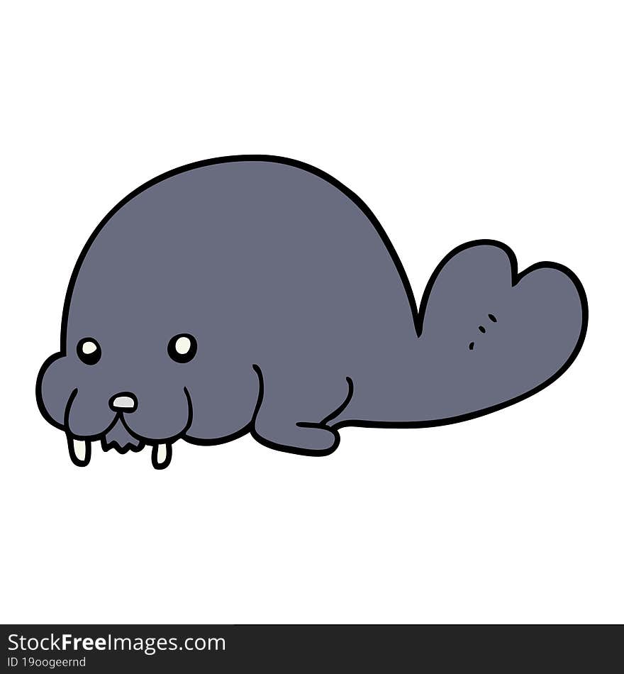 cute cartoon walrus