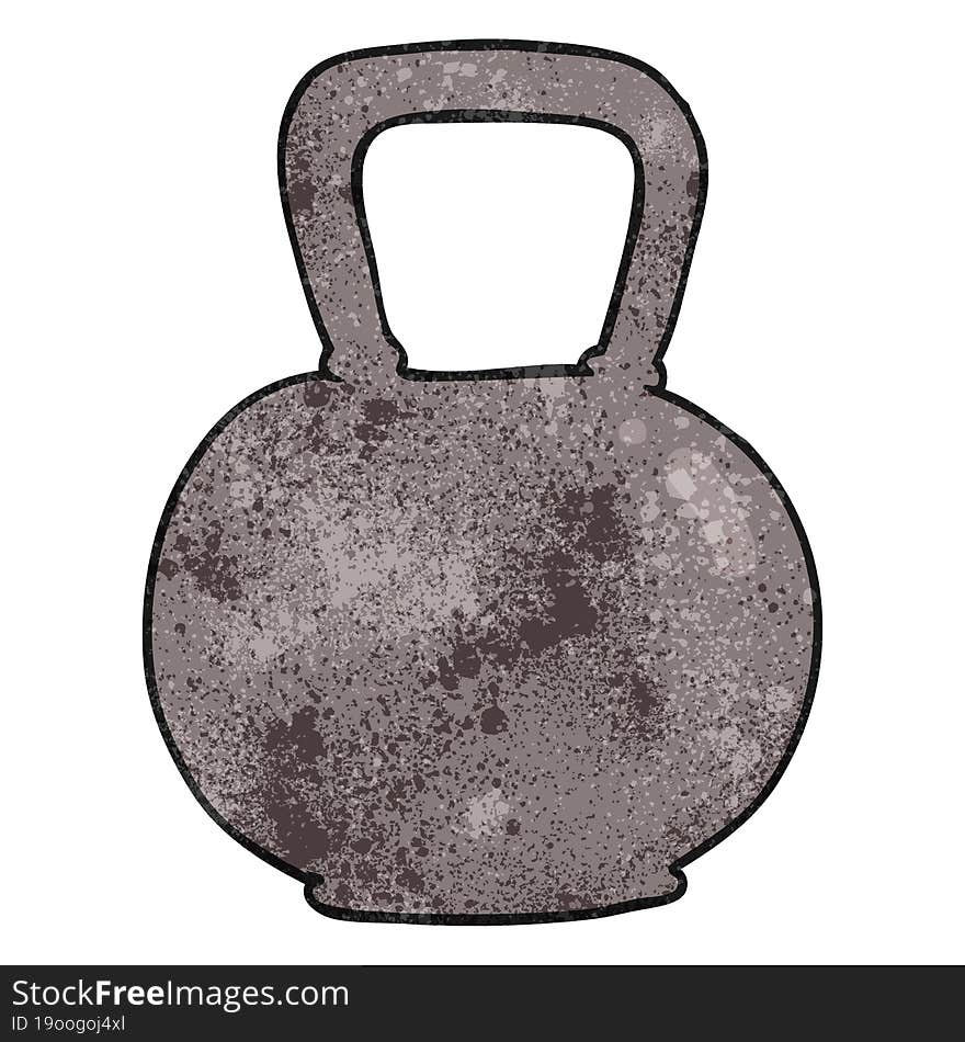 freehand textured cartoon 40kg kettle bell weight. freehand textured cartoon 40kg kettle bell weight