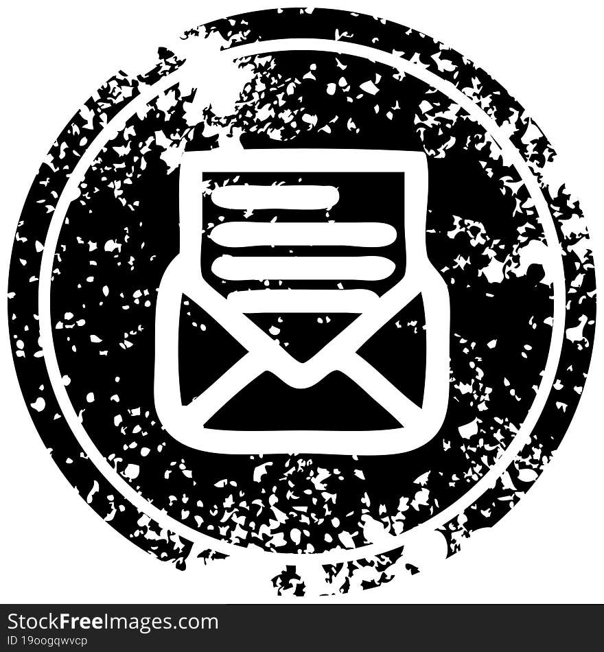 envelope letter distressed icon symbol