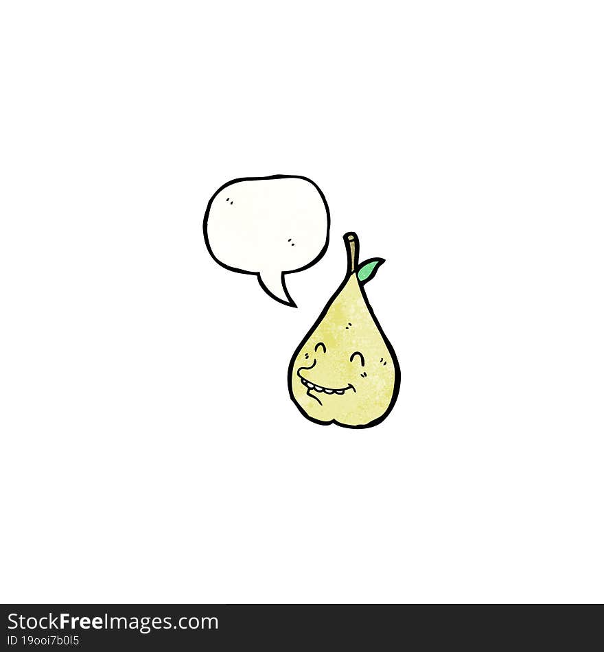 cartoon happy pear