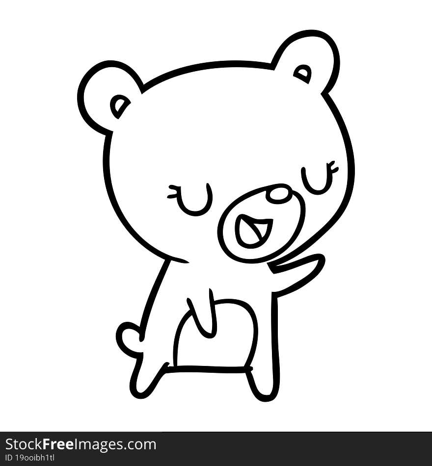 line drawing of a bear. line drawing of a bear