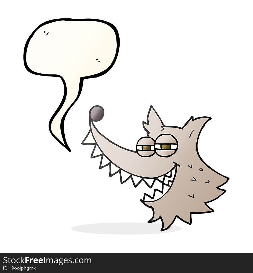 speech bubble cartoon crazy wolf