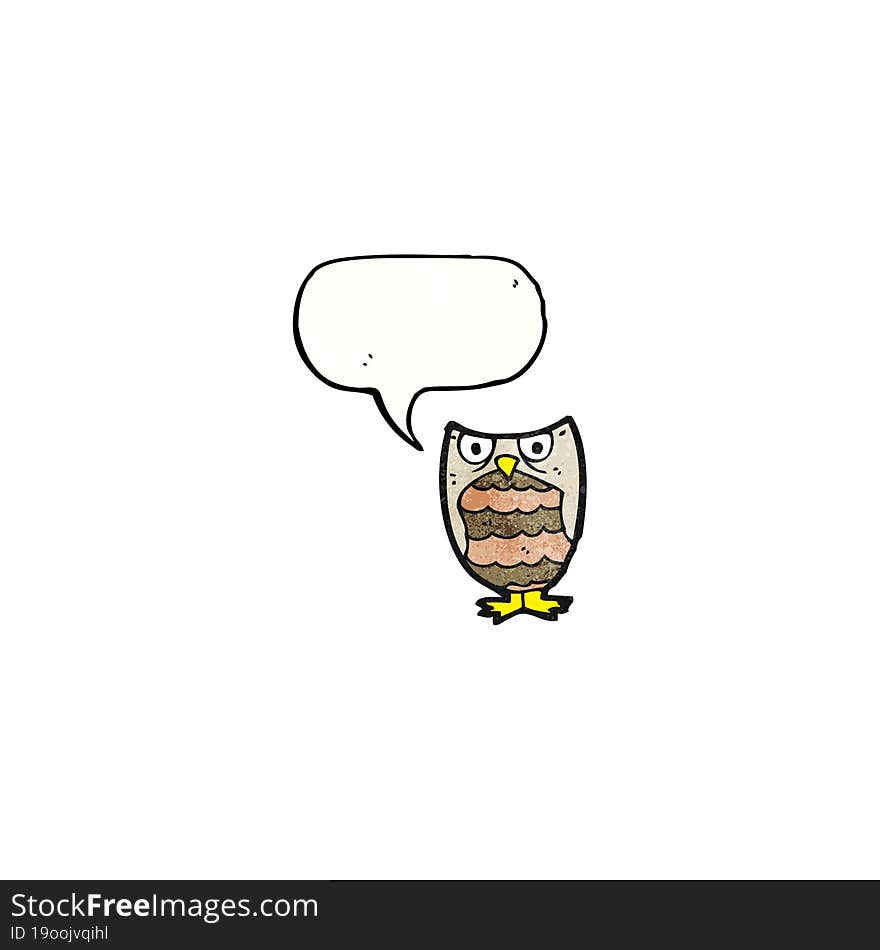 hooting little owl cartoon