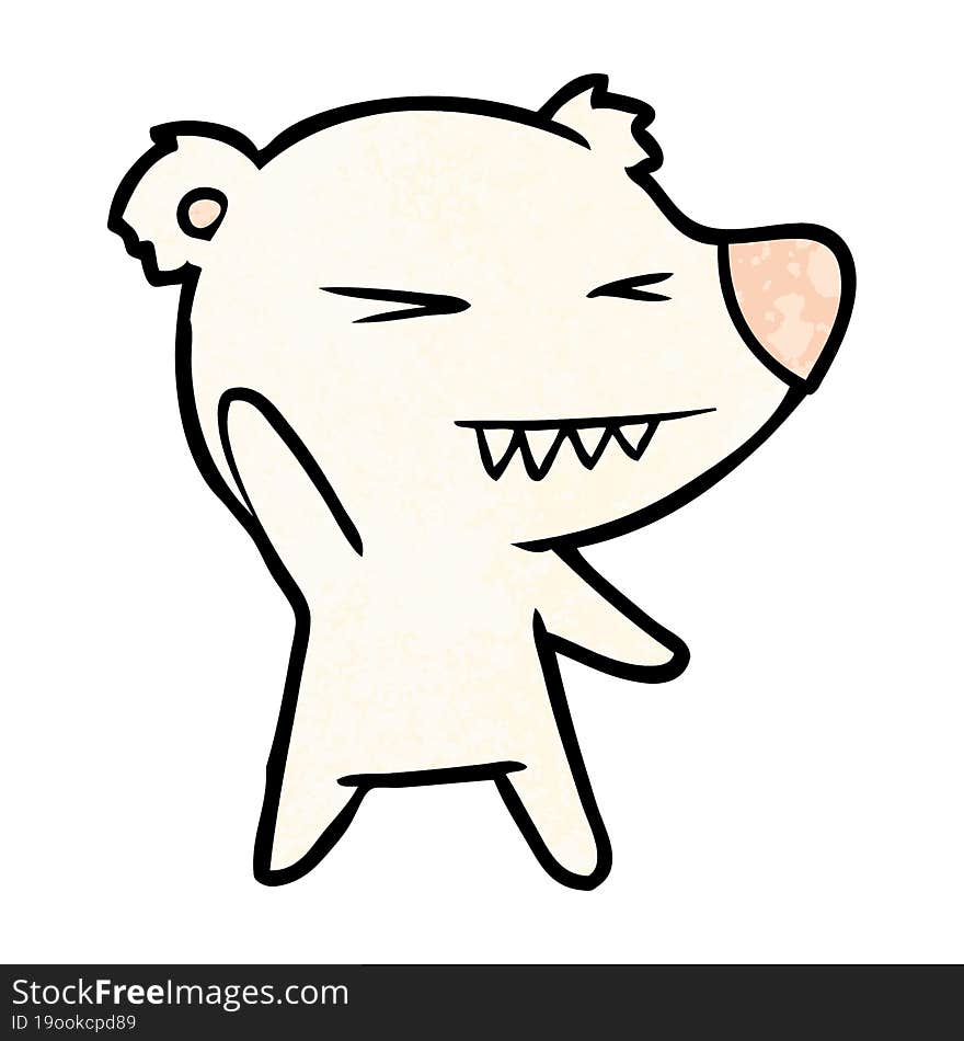 angry polar bear cartoon. angry polar bear cartoon