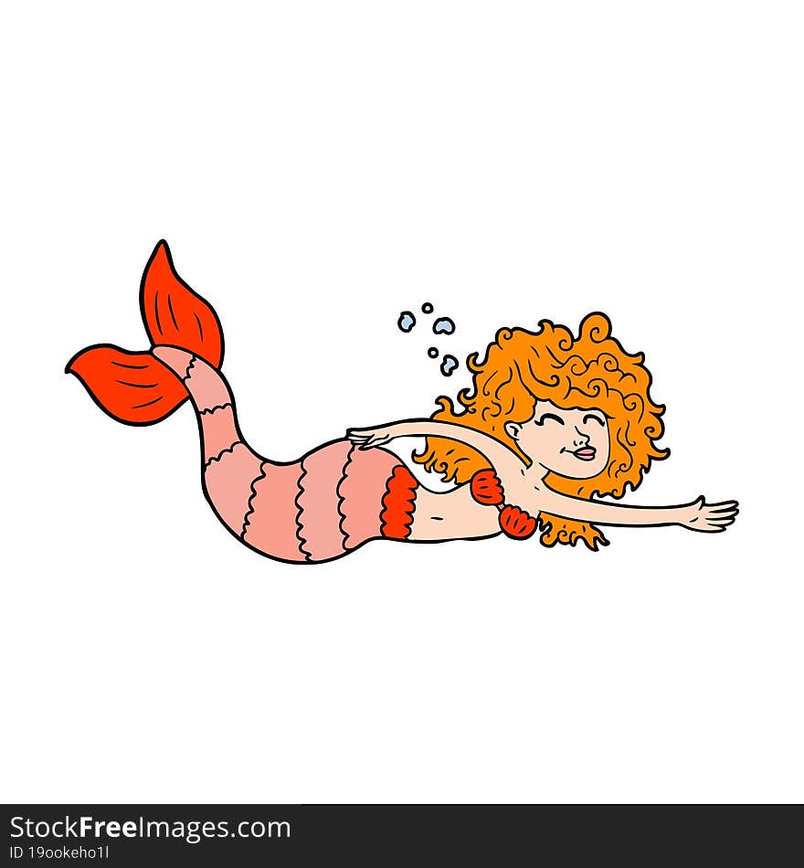 cartoon mermaid. cartoon mermaid