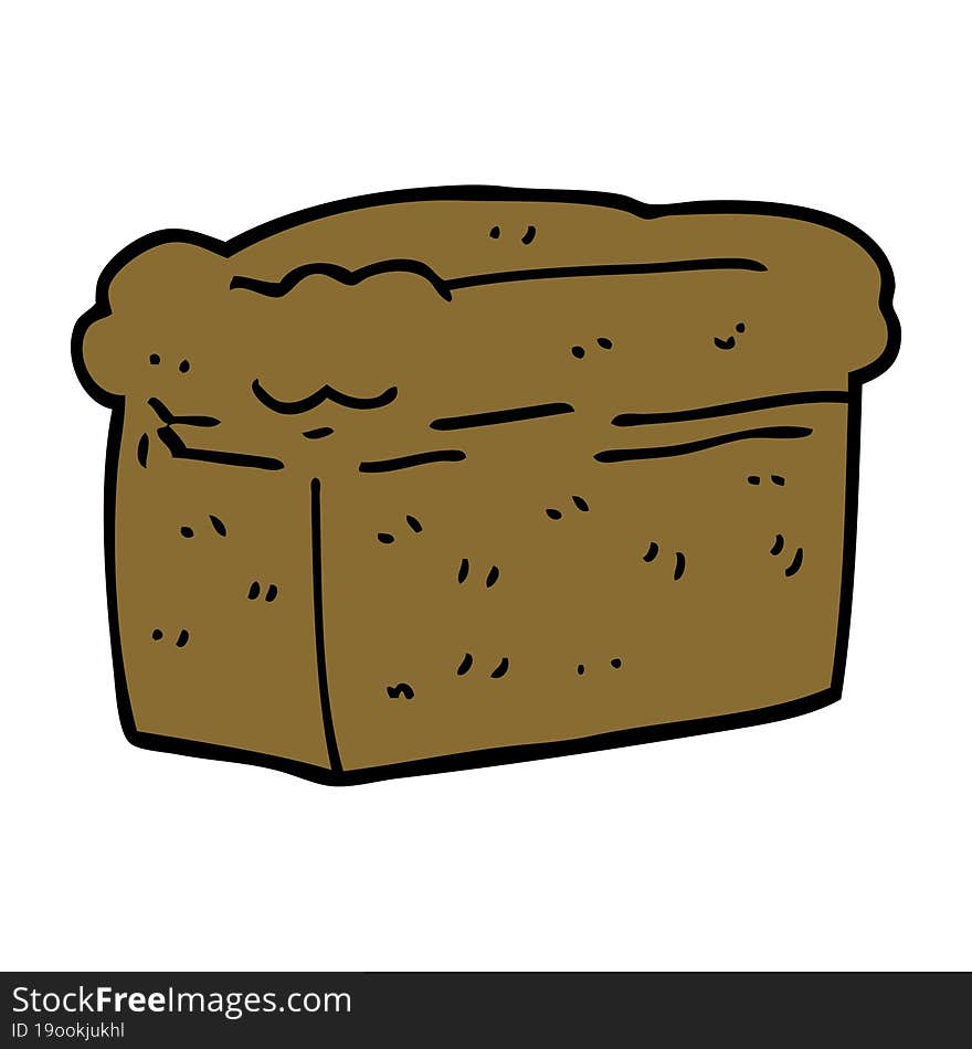 cartoon doodle loaf of bread