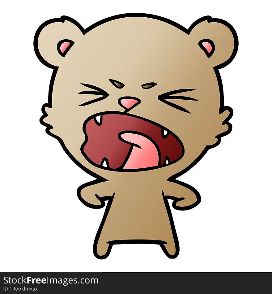 angry cartoon bear. angry cartoon bear