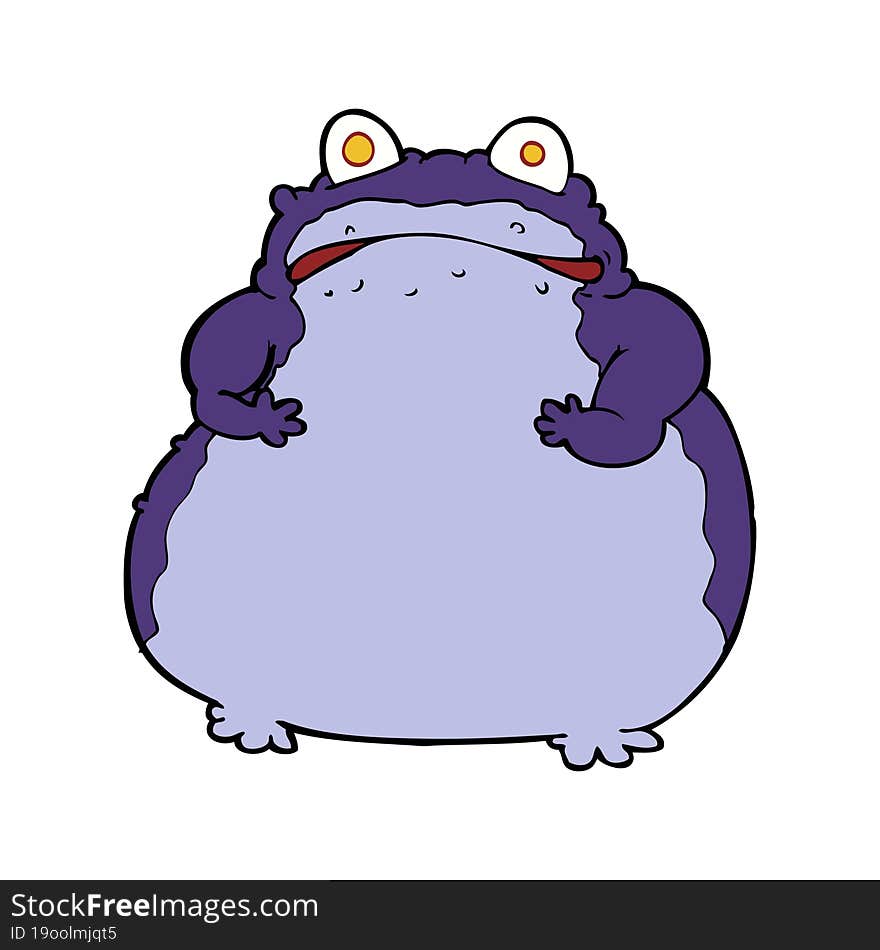 cartoon fat frog