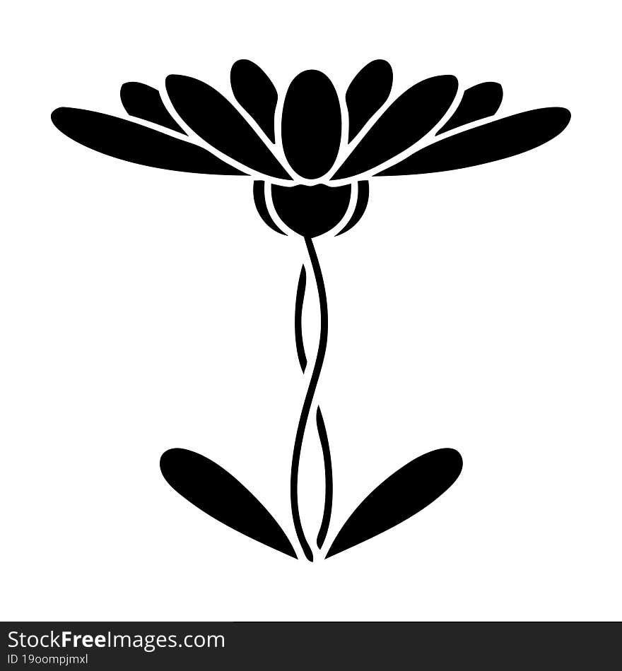 flat symbol flower