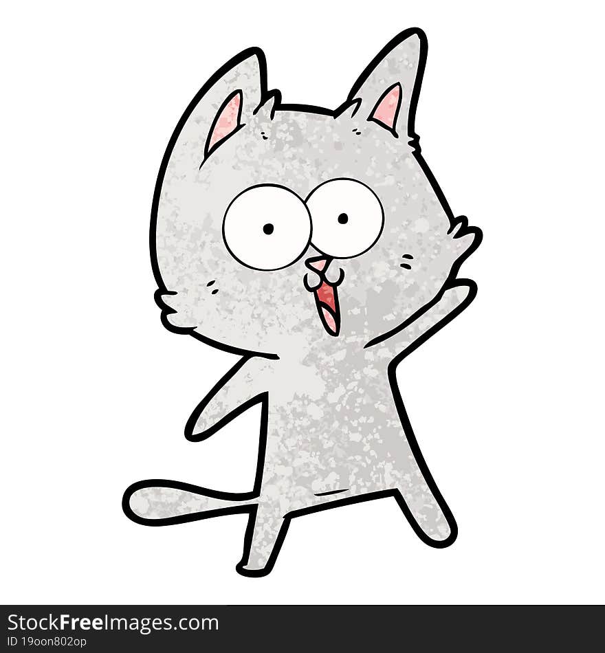 funny cartoon cat. funny cartoon cat