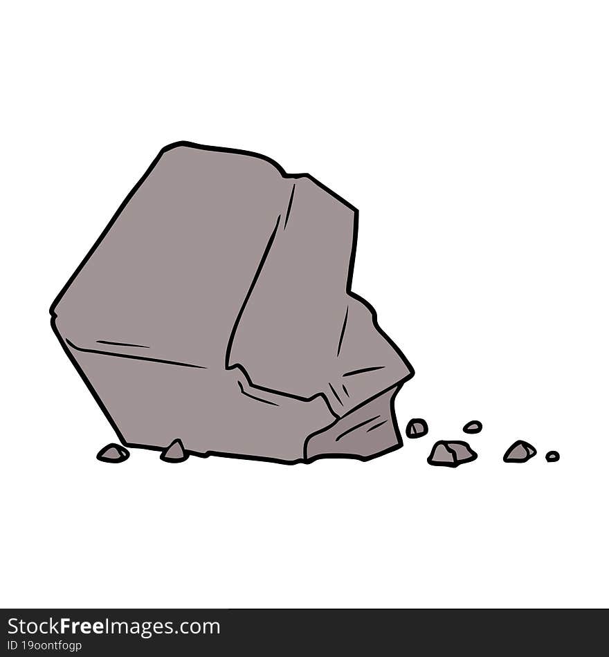 cartoon large rock. cartoon large rock