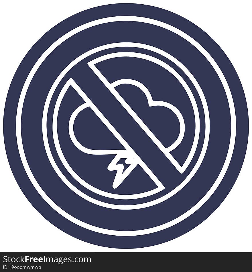 no storms circular icon