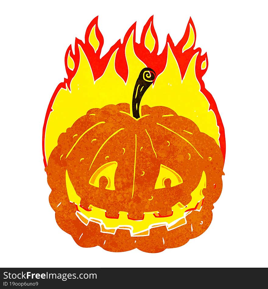 cartoon grinning pumpkin