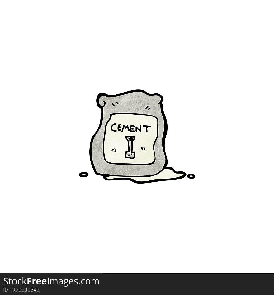 cartoon bag of cement