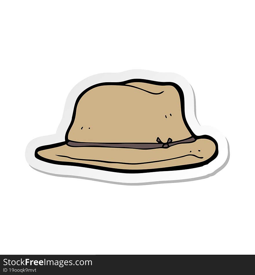 Sticker Of A Cartoon Hat