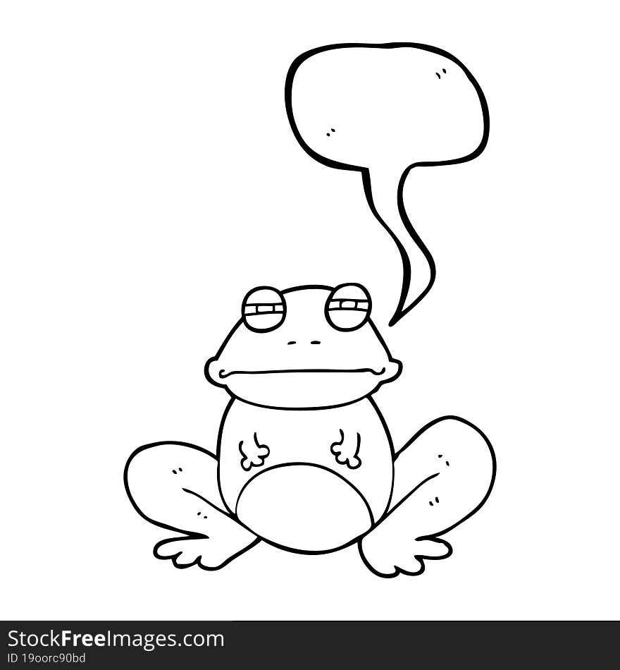 speech bubble cartoon frog