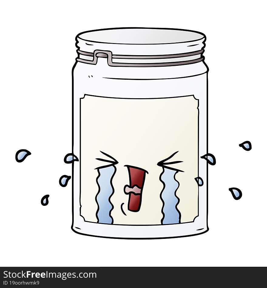 cartoon glass jar. cartoon glass jar