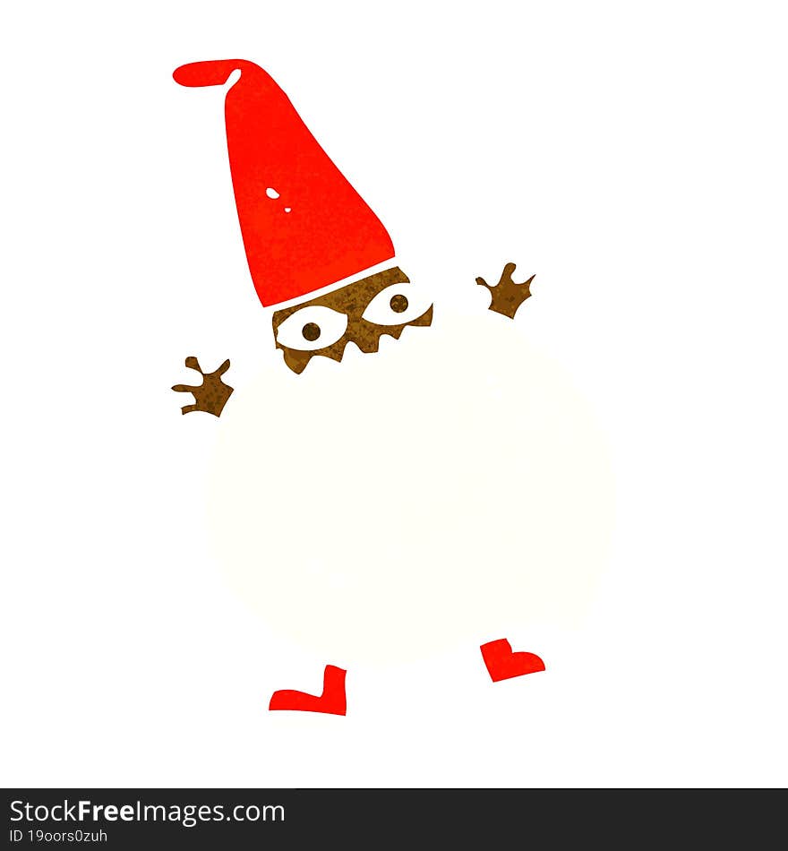 cartoon tiny santa