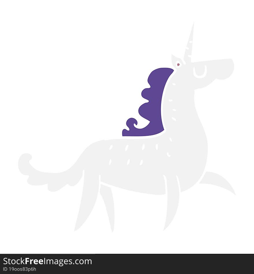 cartoon doodle unicorn