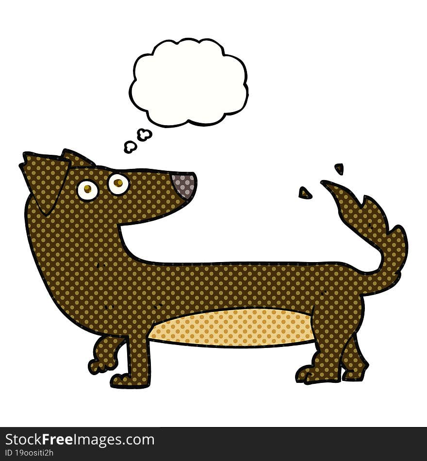 Thought Bubble Cartoon Dog