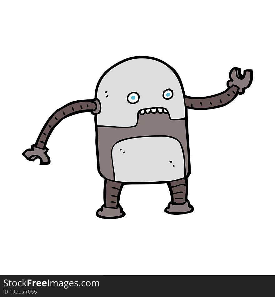 funny cartoon robot