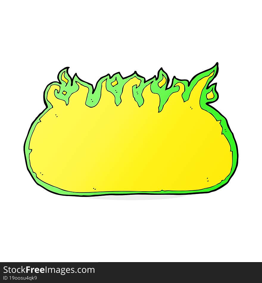 cartoon green fire border