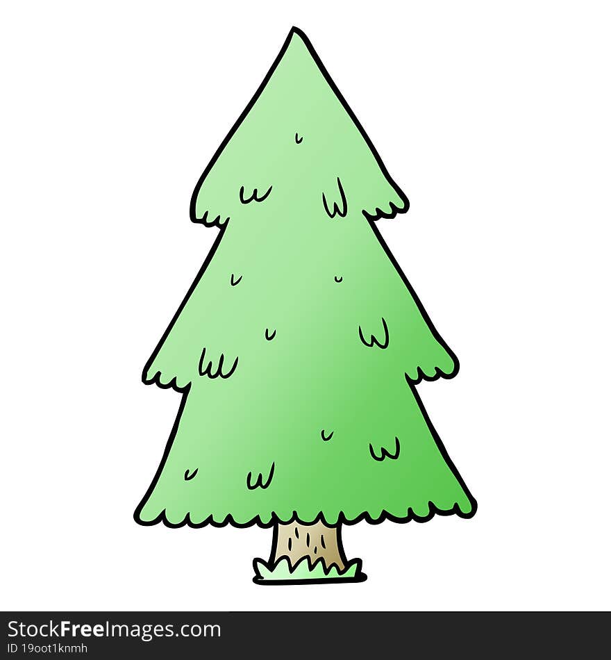 cartoon christmas tree. cartoon christmas tree