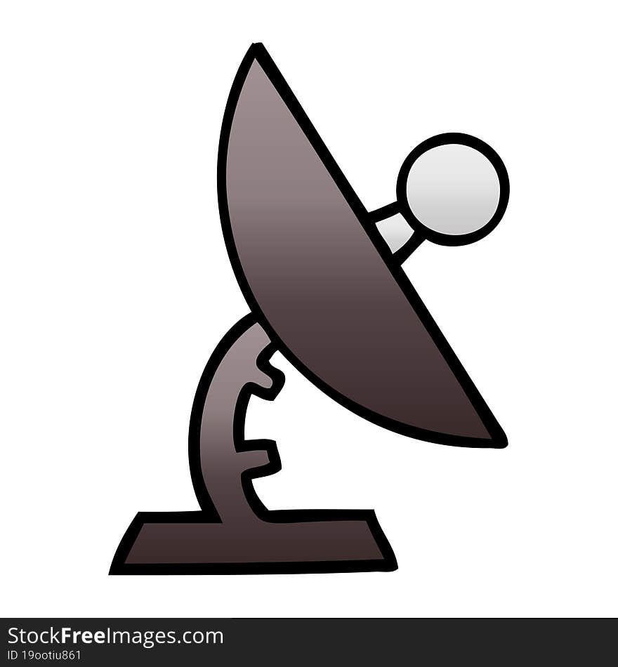 gradient shaded cartoon satellite dish