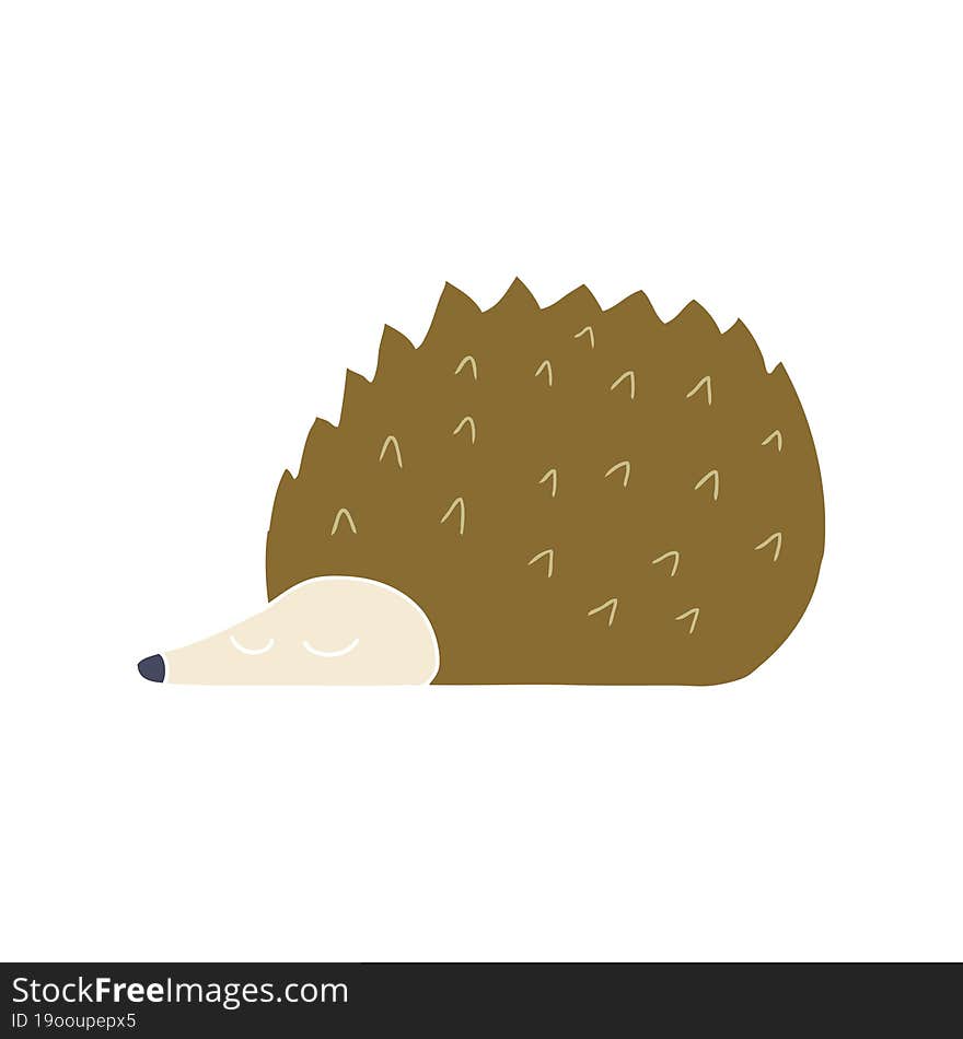 flat color style cartoon hedgehog