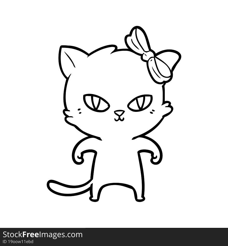 cute cartoon cat. cute cartoon cat