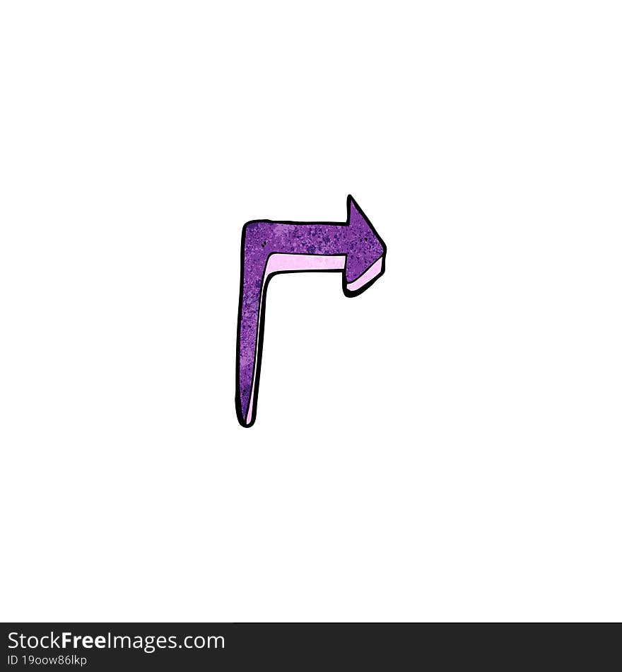 pointing arrow cartoon symbol