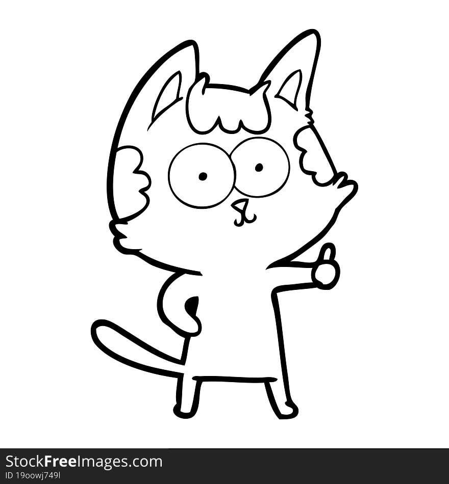 happy cartoon cat. happy cartoon cat