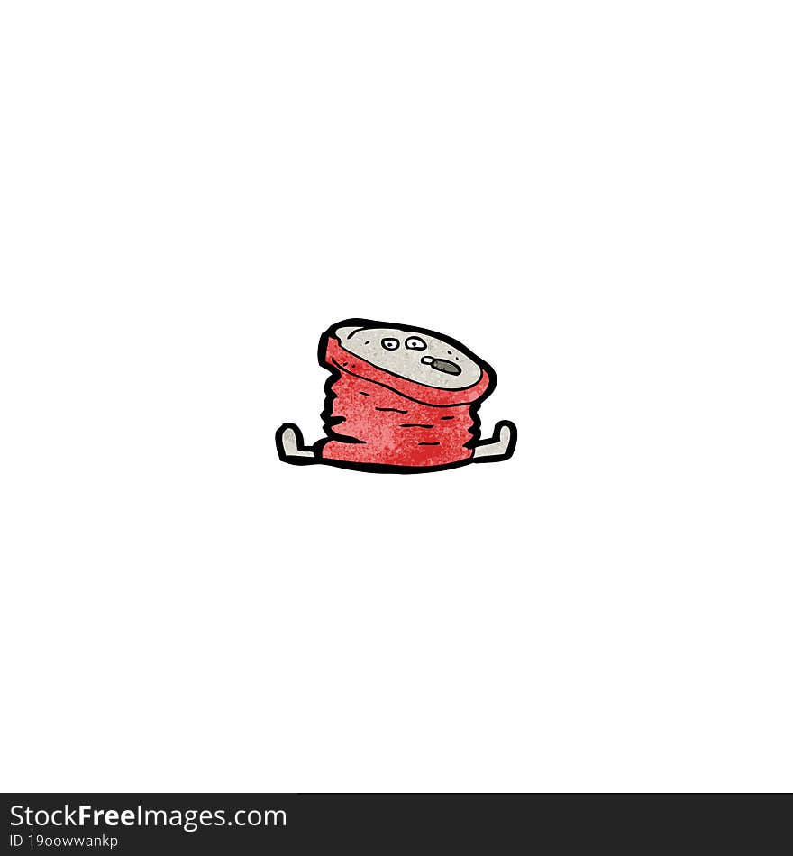 crushed cola can cartoon character