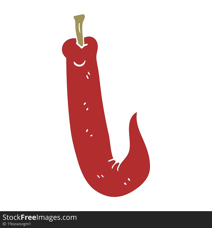 Cartoon Doodle Red Hot Chilli Pepper