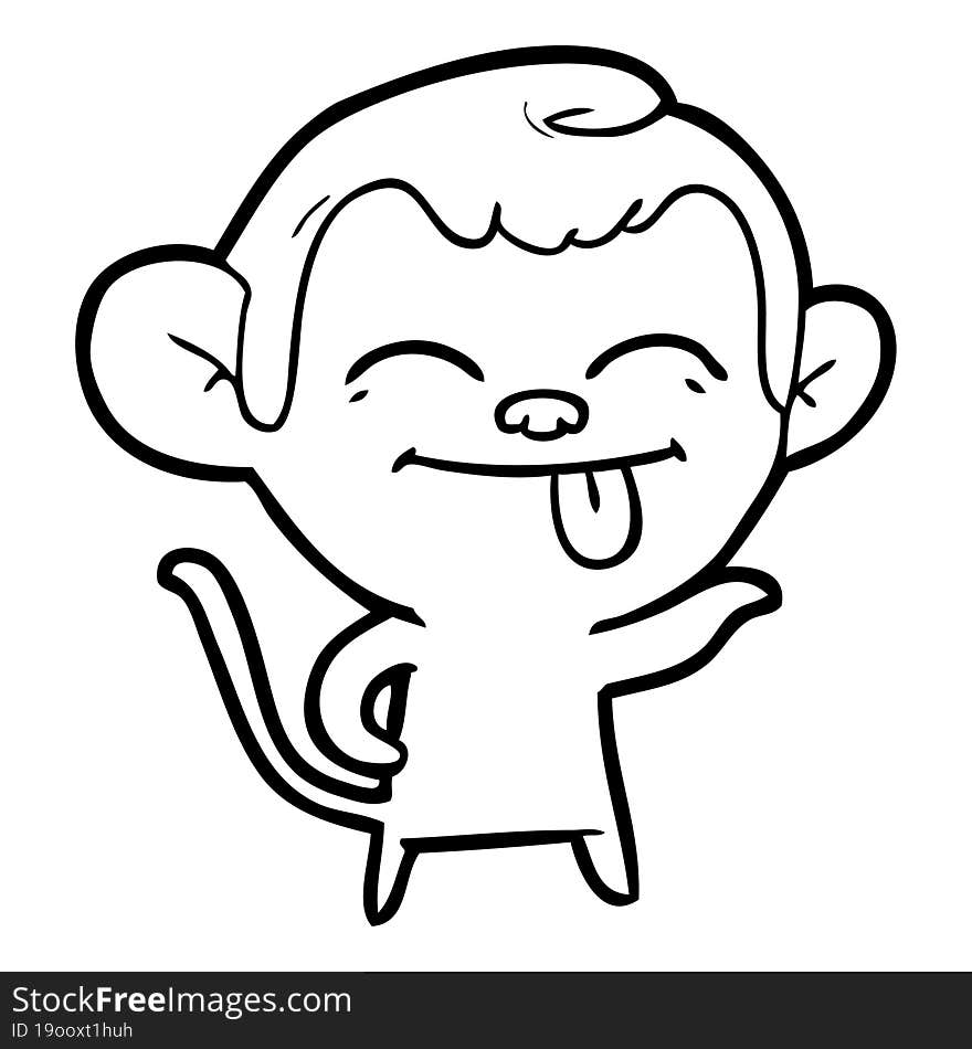 funny cartoon monkey. funny cartoon monkey