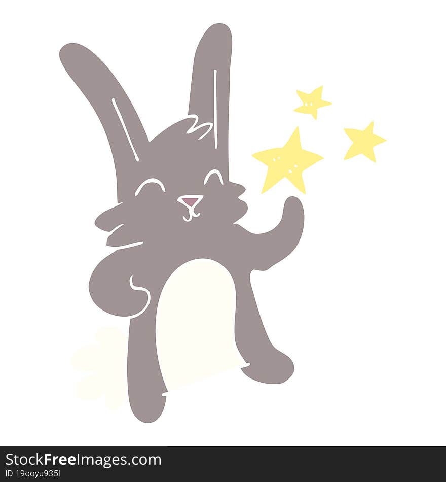 cartoon doodle happy rabbit